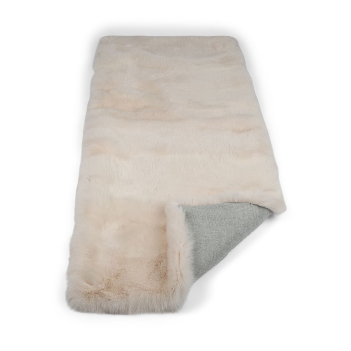 Premium tæppe af ræv | Bagside af kashmir | Light Pink | 200x80 cm