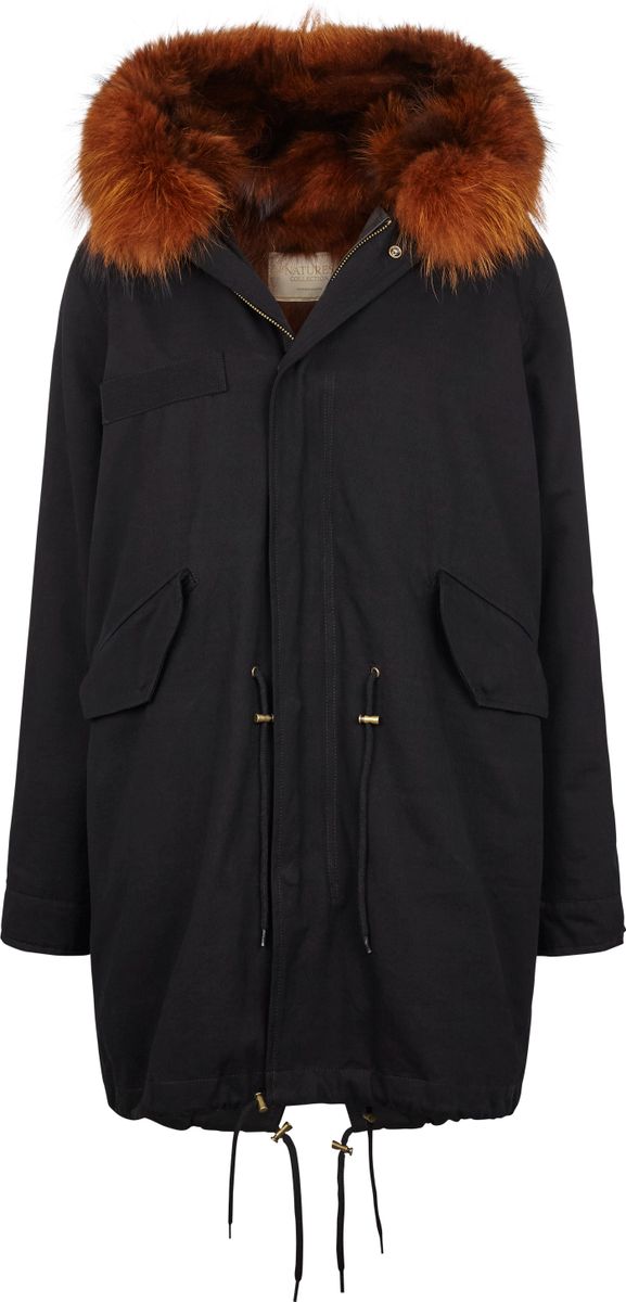 Petra jakke Sort / Mørk Orange