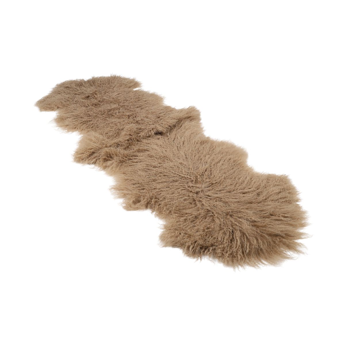Dobbelt lammeskind | Tibet | 150x55 cm Varm sand