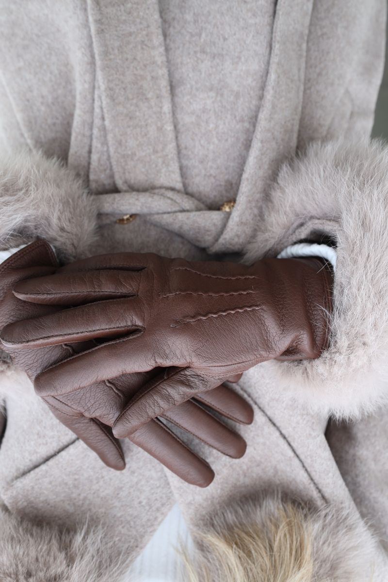 Kate handsker Cognac