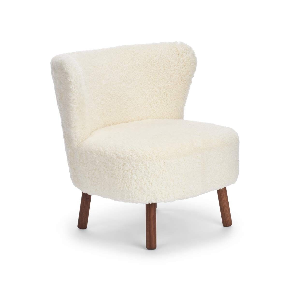 Emil Lounge Chair | Korthåret Hvid