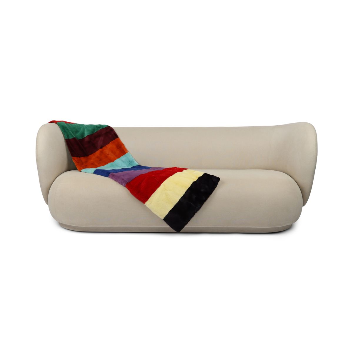 Minkplaid | Bagside af kashmir | Multicolor Bright | 70x230 cm