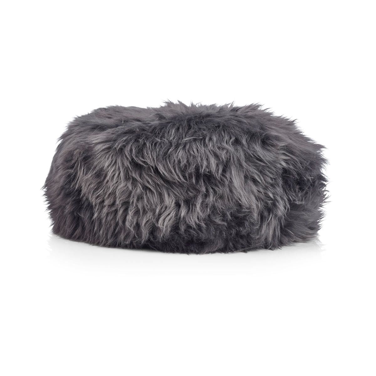 Cover til barstol/skammel | Langhåret | New Zealand | D35 cm Mørkegrå
