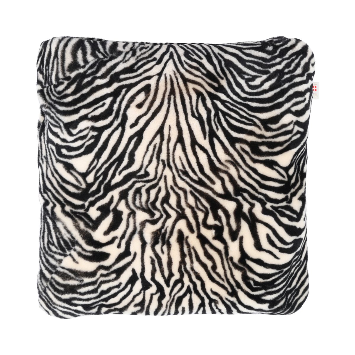 Premium Pude | Dobbeltsidet Mokkasin | New Zealand | 52×52 cm Zebraprint: Sort/Creme