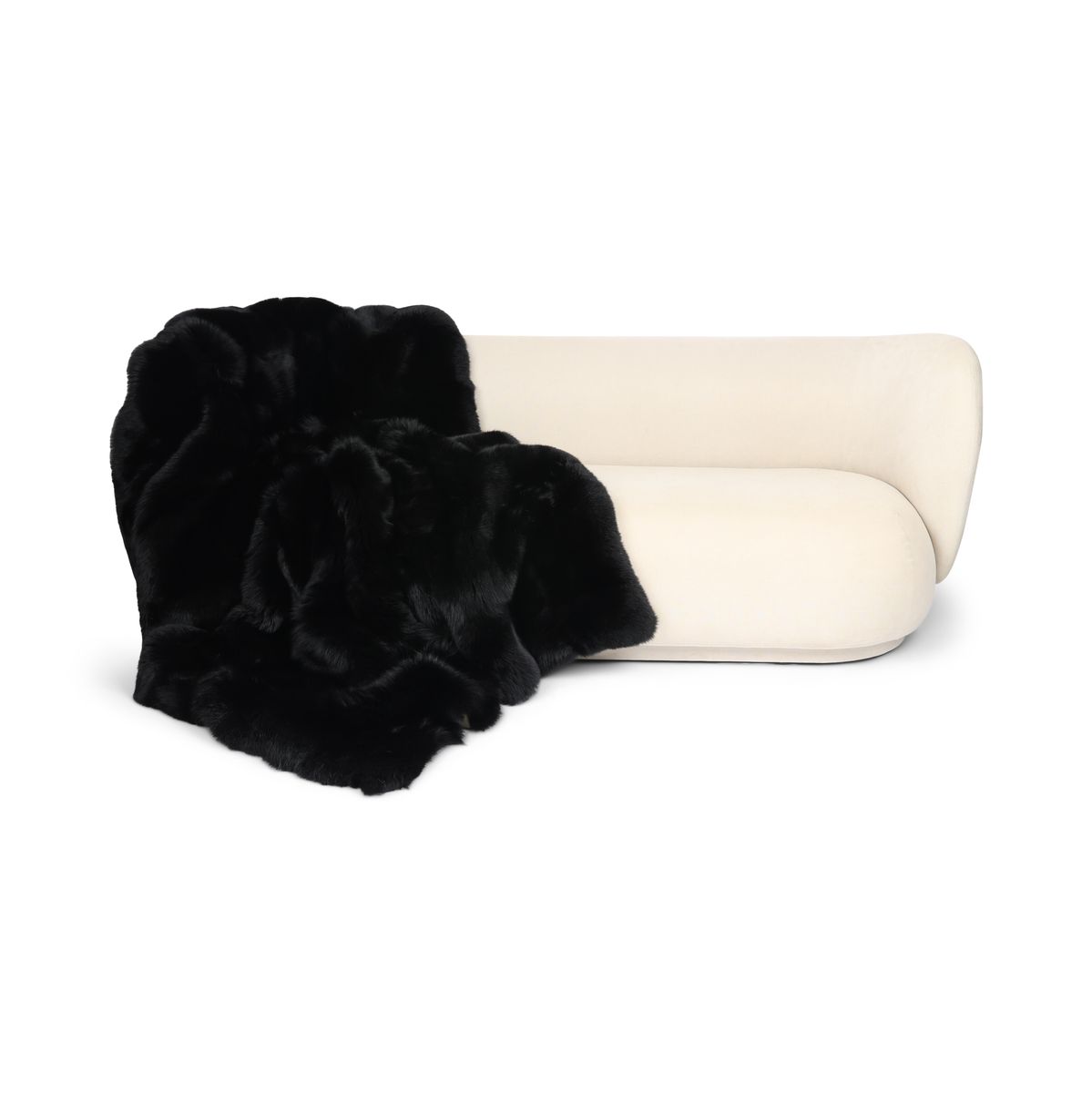 Premium ræveplaid | Cashmerebagside | Sort | 160x200 cm