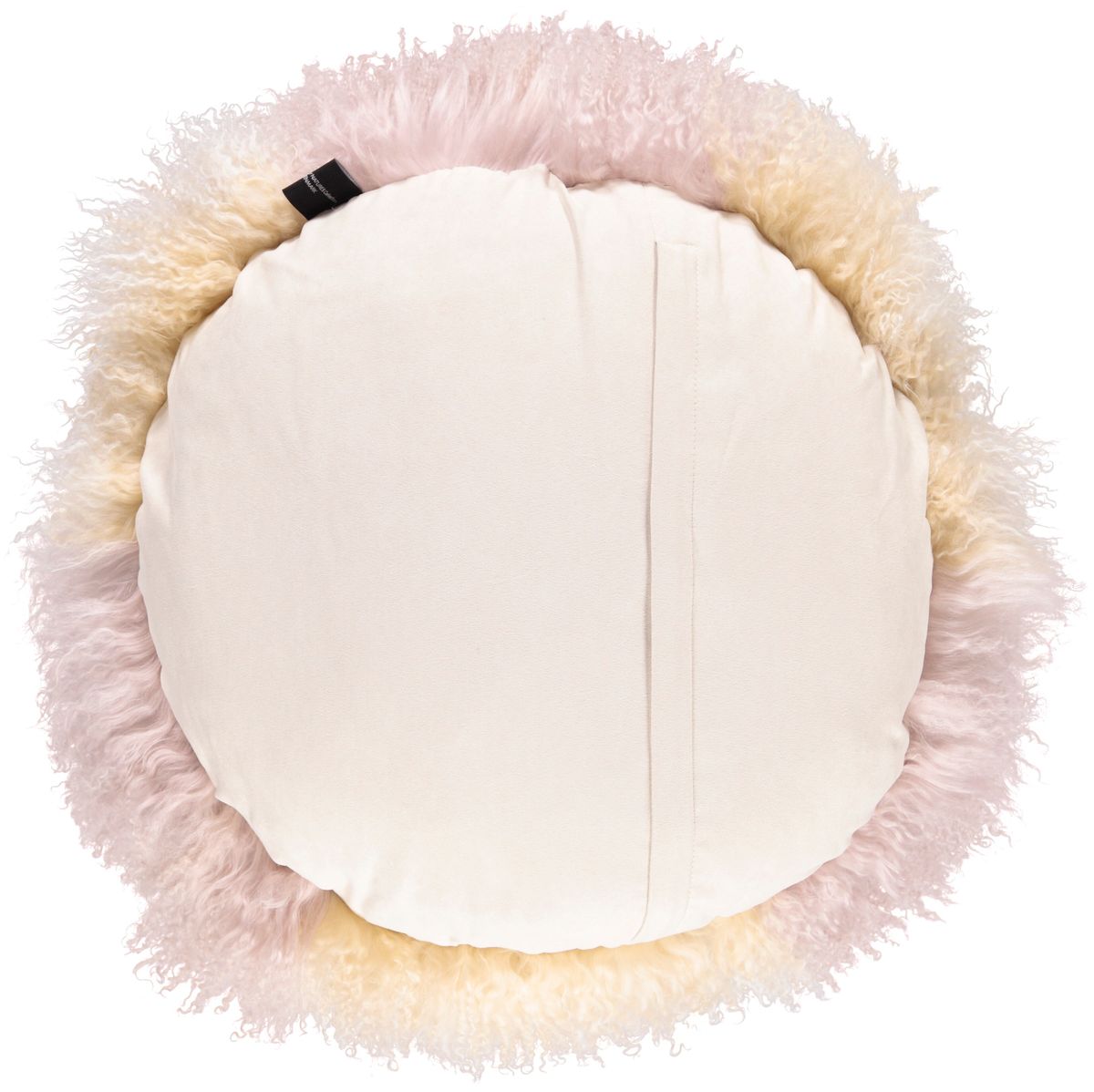 Lammeskindspude | Krøllet | Tibet | Ø45 cm, Ø62 cm & Ø38 cm Arctic Sunrise/Dove