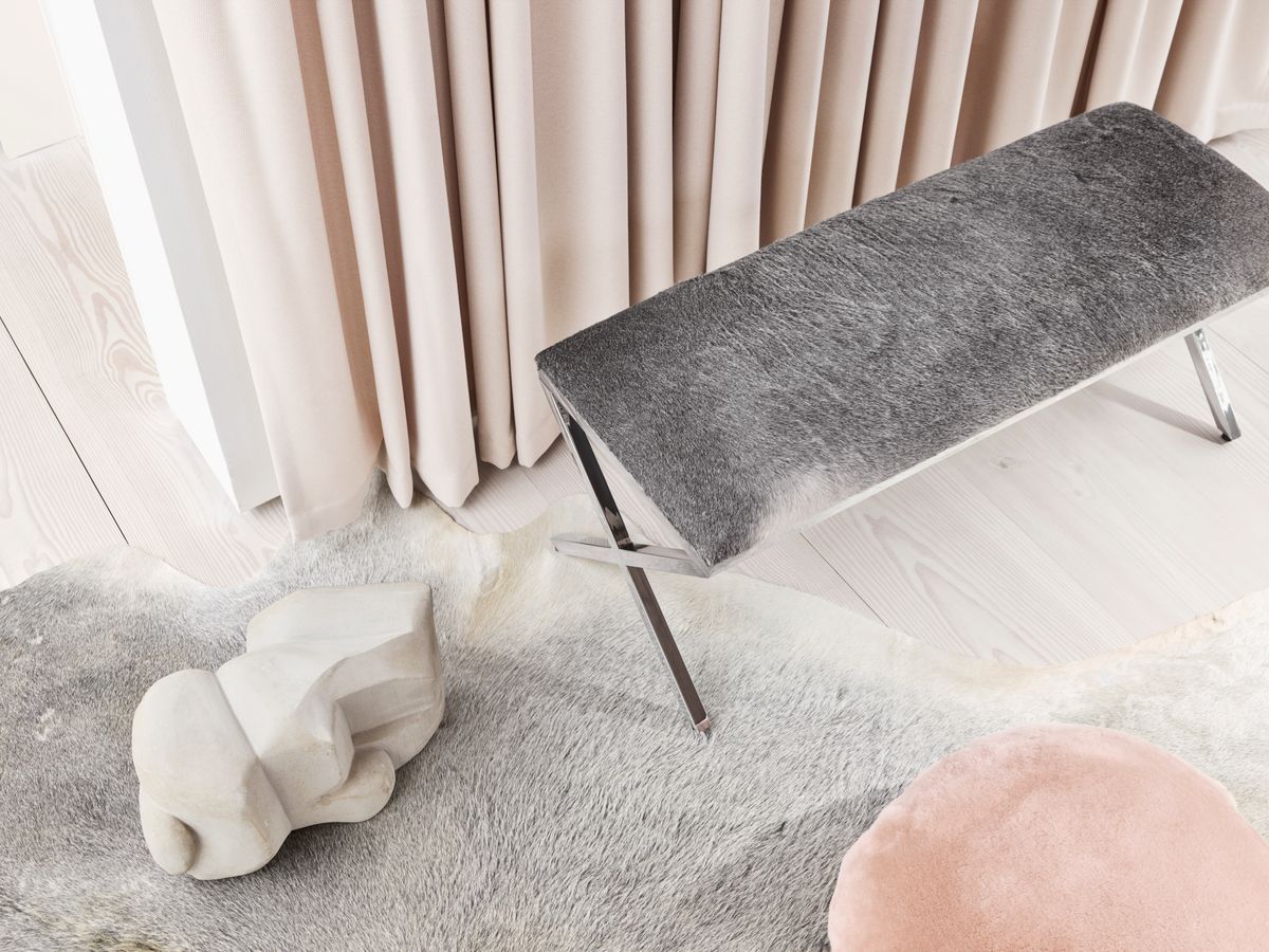 Lammeskindspude | Velvet | Moccasin | Dobbeltsidet | Ø45 cm & Ø62 cm Beige