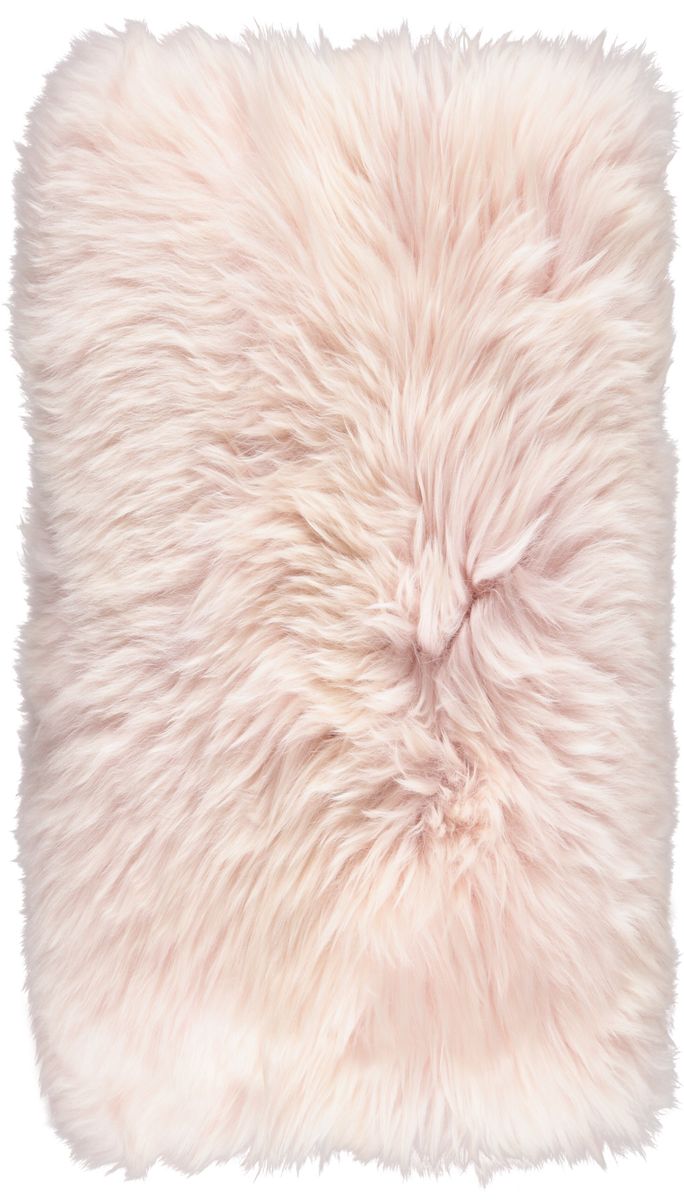 Lammeskindpude | Langhåret | New Zealand | 28x56 cm Lyserød