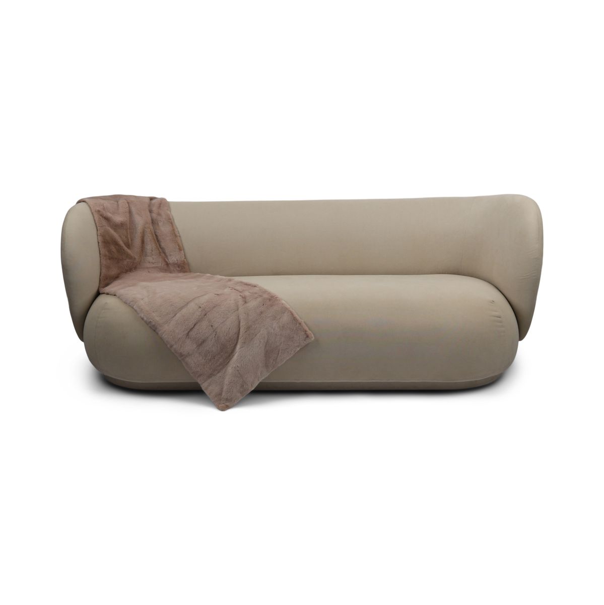 Minkplaid | Bagside af kashmir | Rosa | 150x48 cm