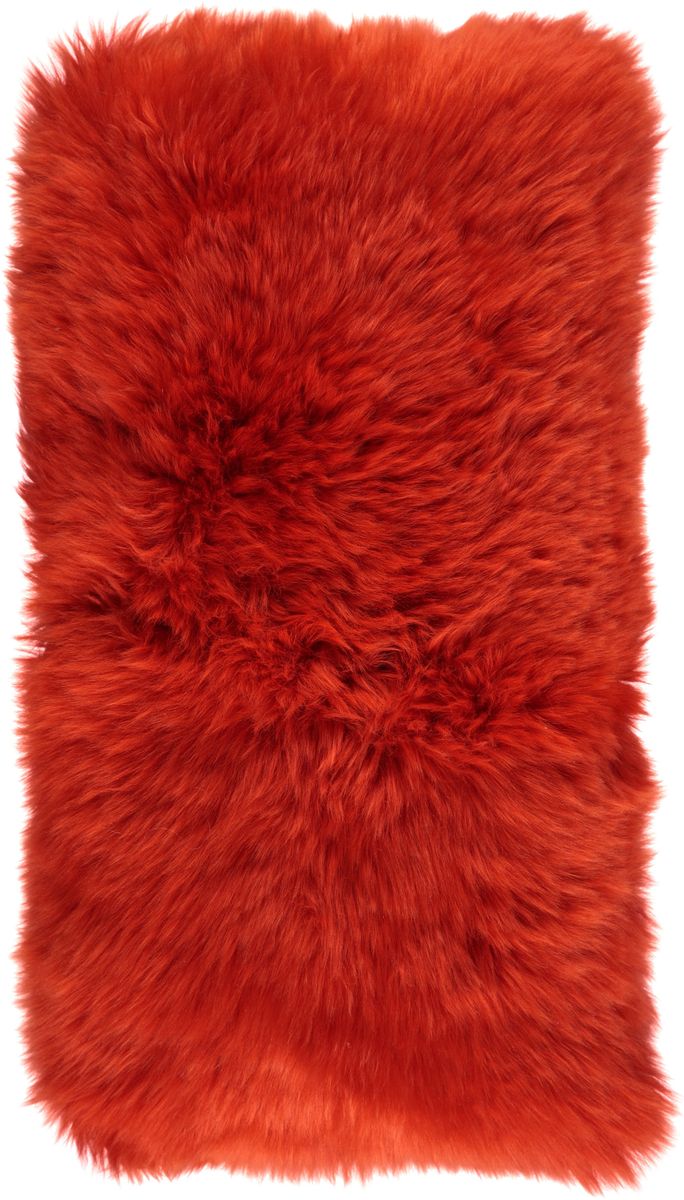 Lammeskindpude | Langhåret | New Zealand | 28x56 cm Pangorange