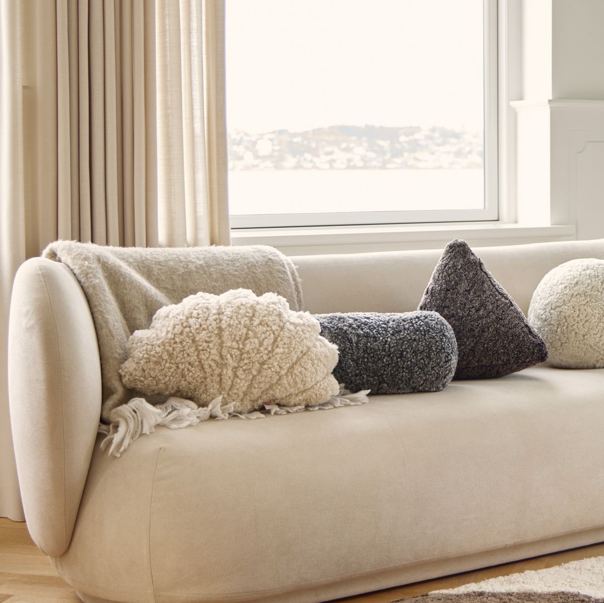 Shell pude | Korthåret | New Zealand Koksgrå