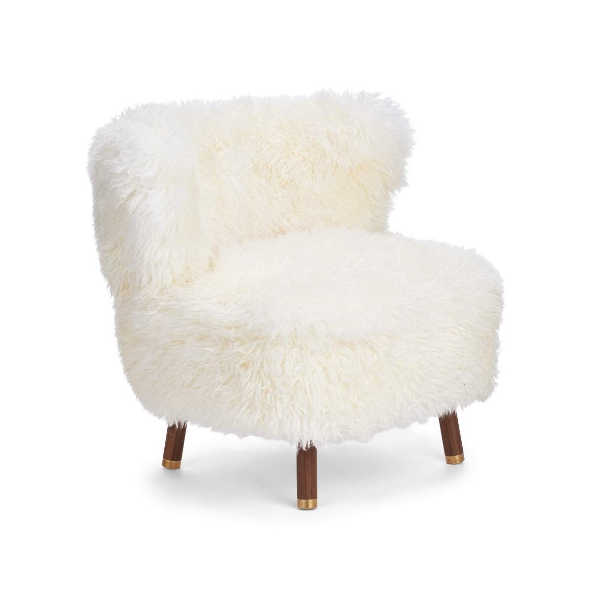 Emil Lounge Chair | Langhåret Snehvid