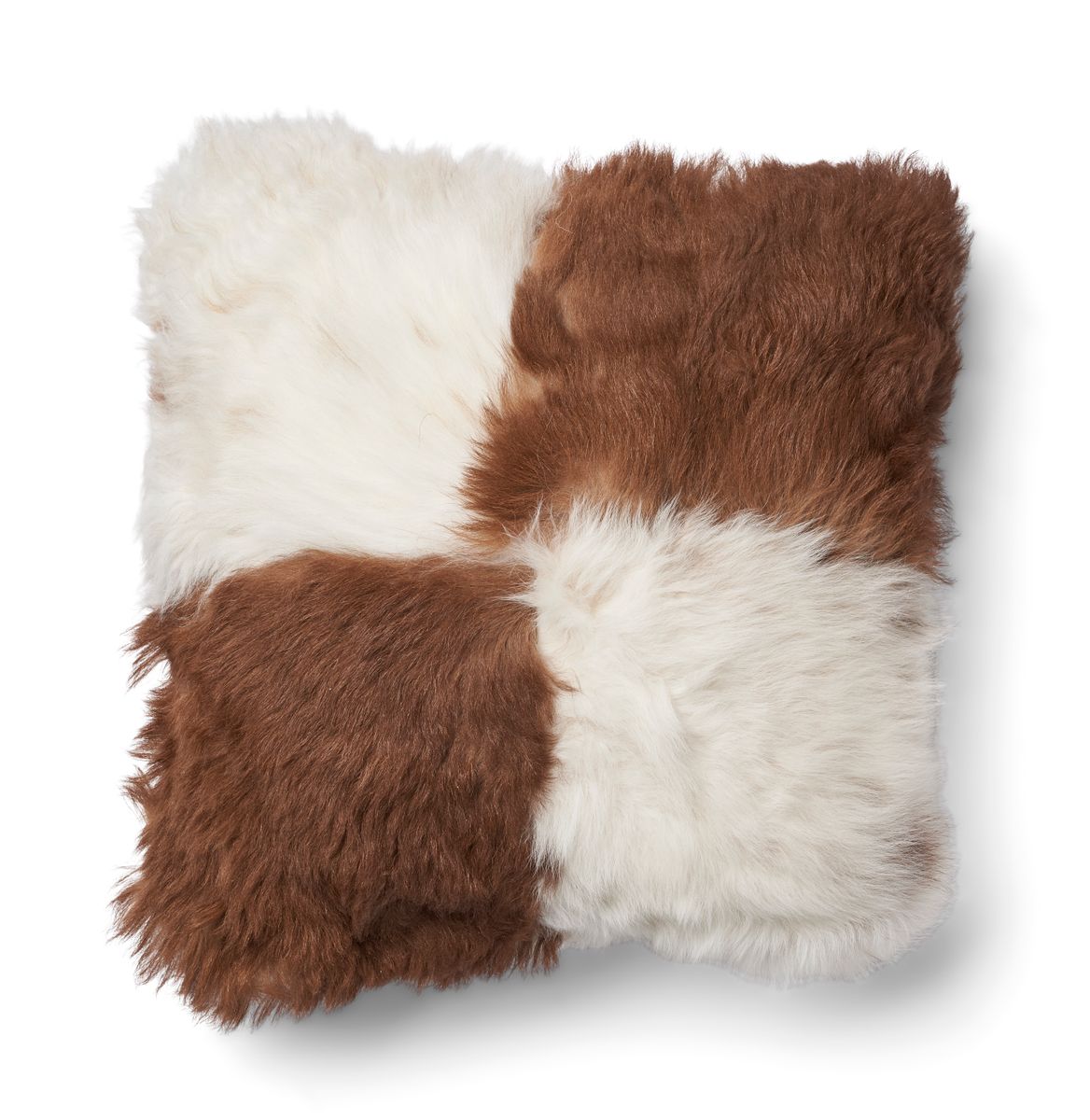 Lammeskindspude | Toscana | Dobbeltsidet Brun/Beige Mix