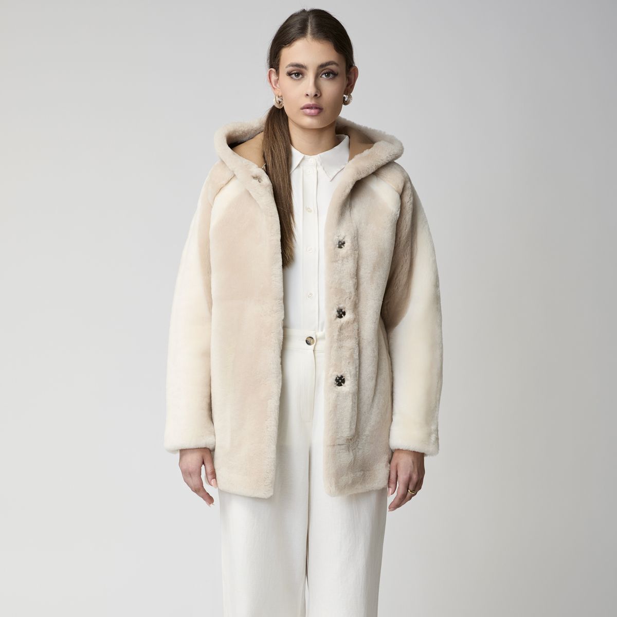Leah-jakke Beige/Brun