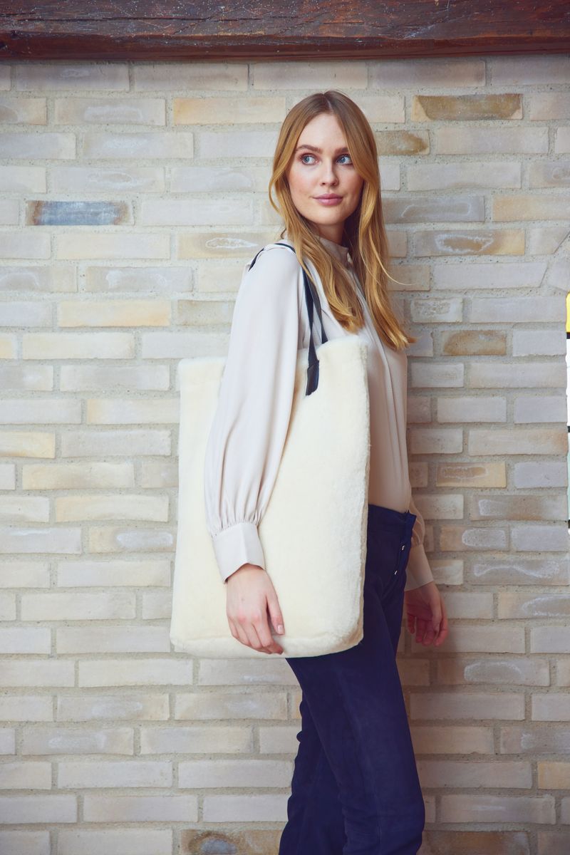 Leonora Shopper Sort/Hvid