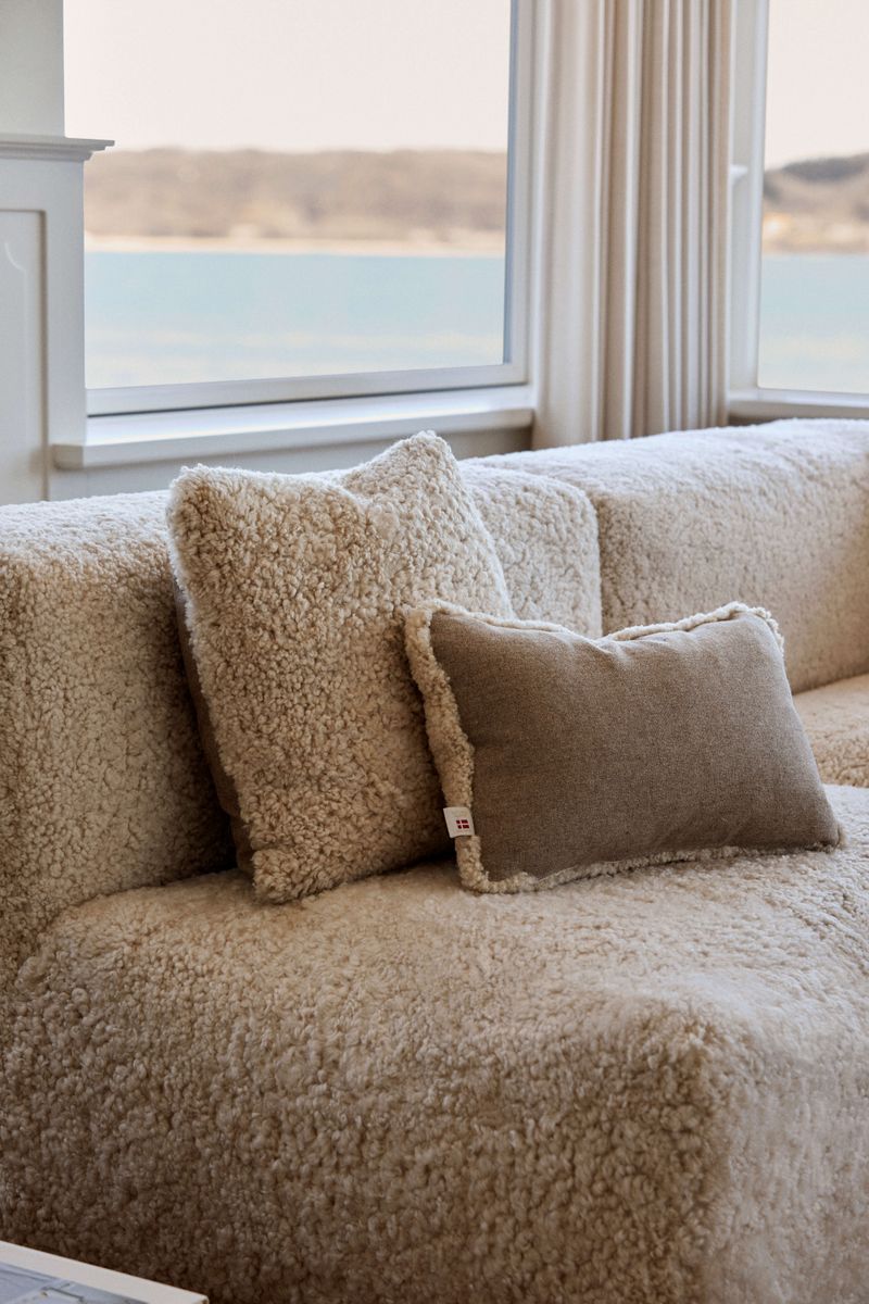 Classic Collection | Uldpude | Korthåret | 52x52 cm | 34x52 cm Beige/Pearl