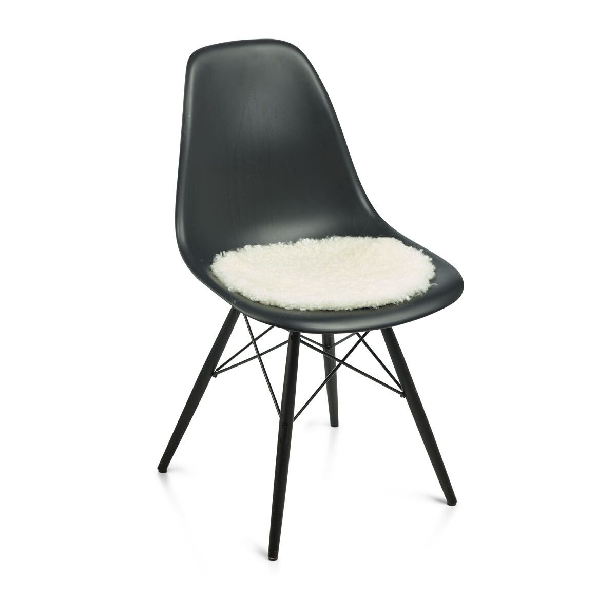 Sædehynde | Korthåret | New Zealand | Ø38 cm Hvid