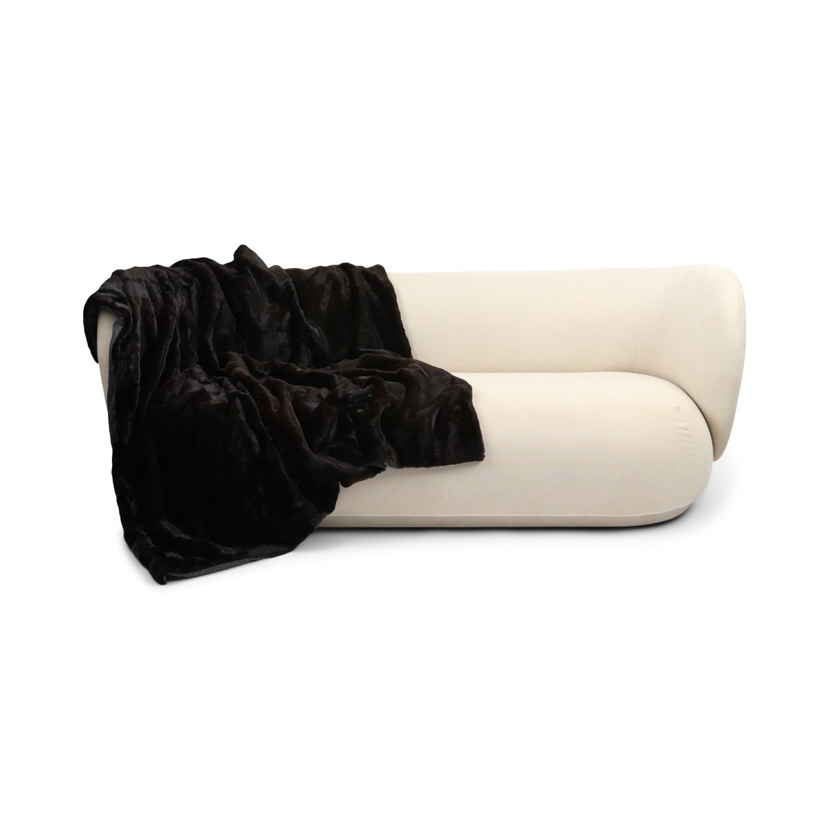 Minkplaid | Bagside af kashmir | Natural Dark Brown | 150x160 cm