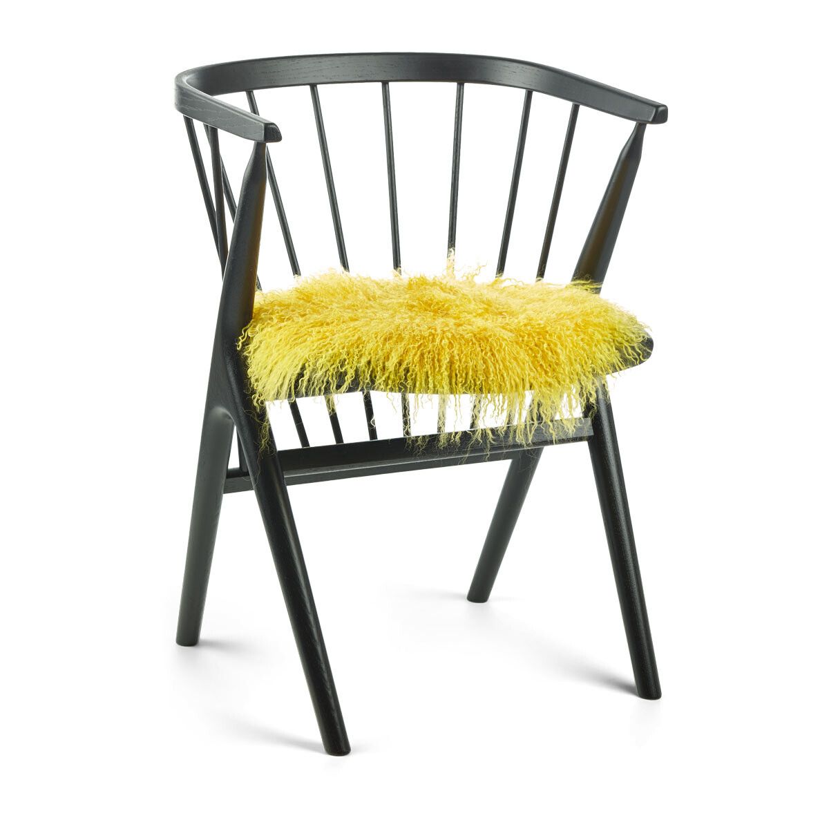 Sædehynde | Krøllet | Tibet | Ø38 cm Citrongul
