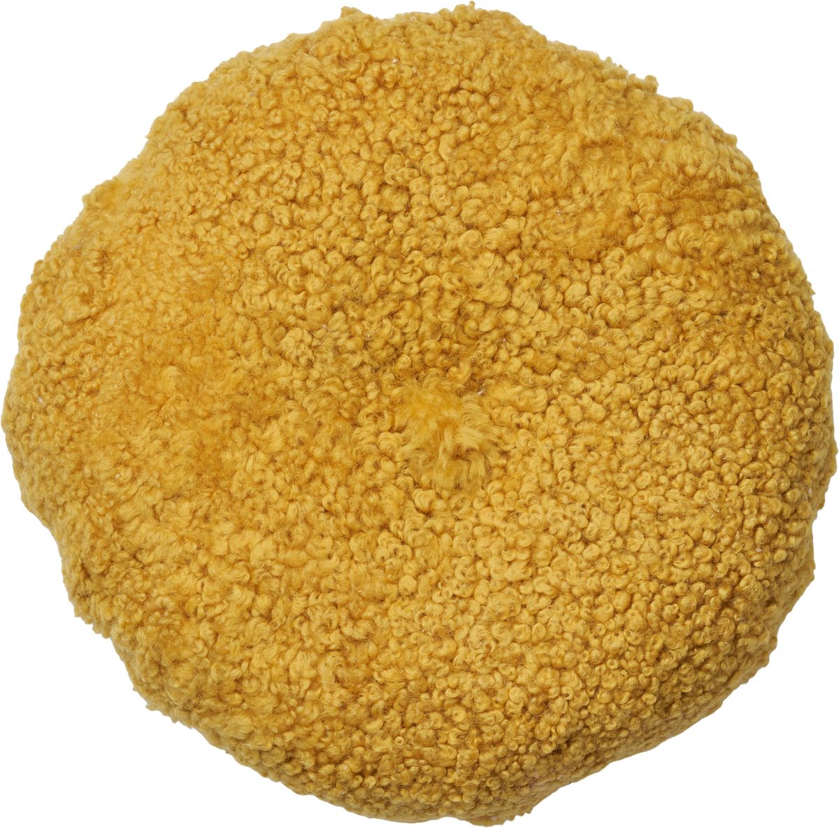 Lammeskindspude | Korthåret | New Zealand | Dobbeltsidet | D40 cm Koral Gul