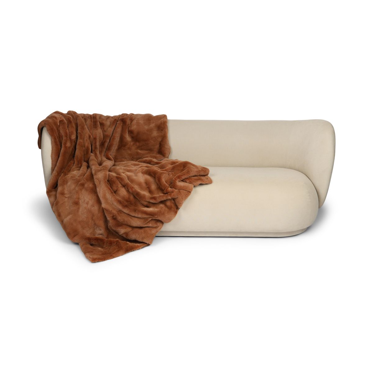 Minkplaid | Bagside af kashmir | Camel | 140x160 cm