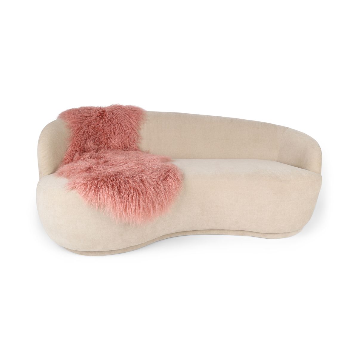Dobbelt lammeskind | Tibet | 150x55 cm Rosa