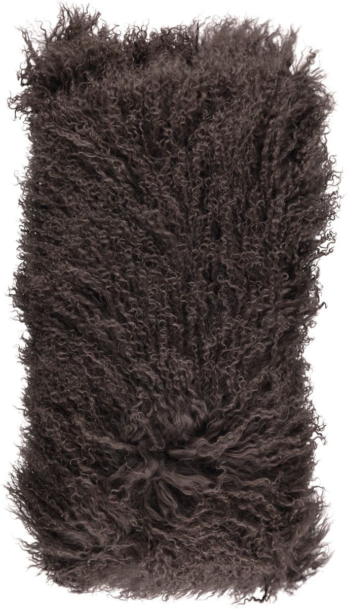 Lammeskindpude | Krøllet | Tibet | 28x56 cm Taupe