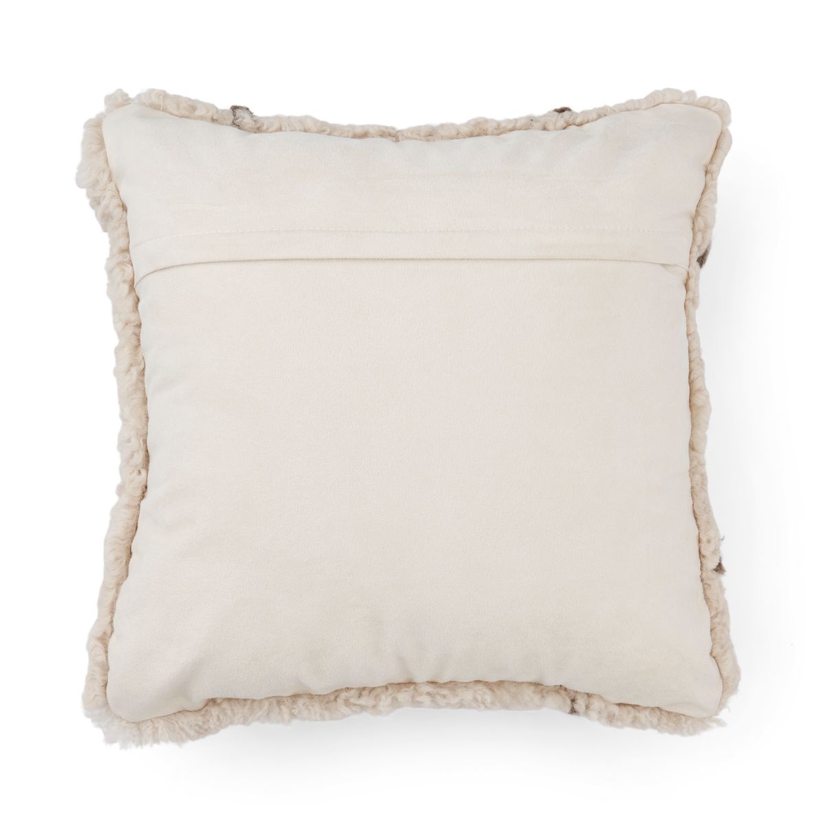 Ternet lammeskindspude | Korthåret | New Zealand Pearl/Taupe