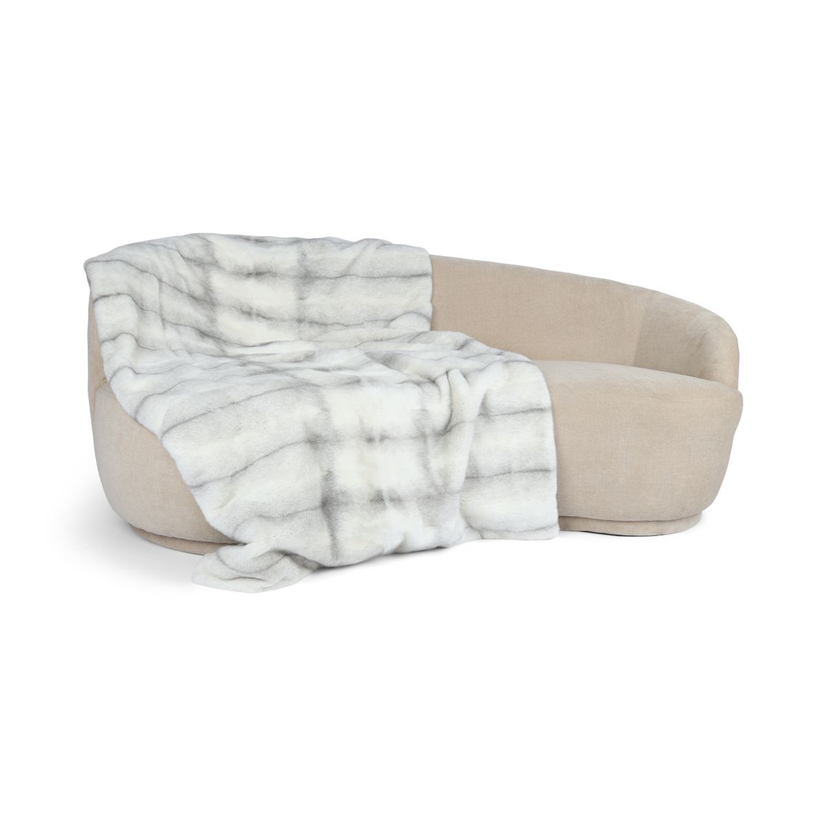 Minkplaid | Cashmerebagside | Sapphire Cross | 55x220 cm