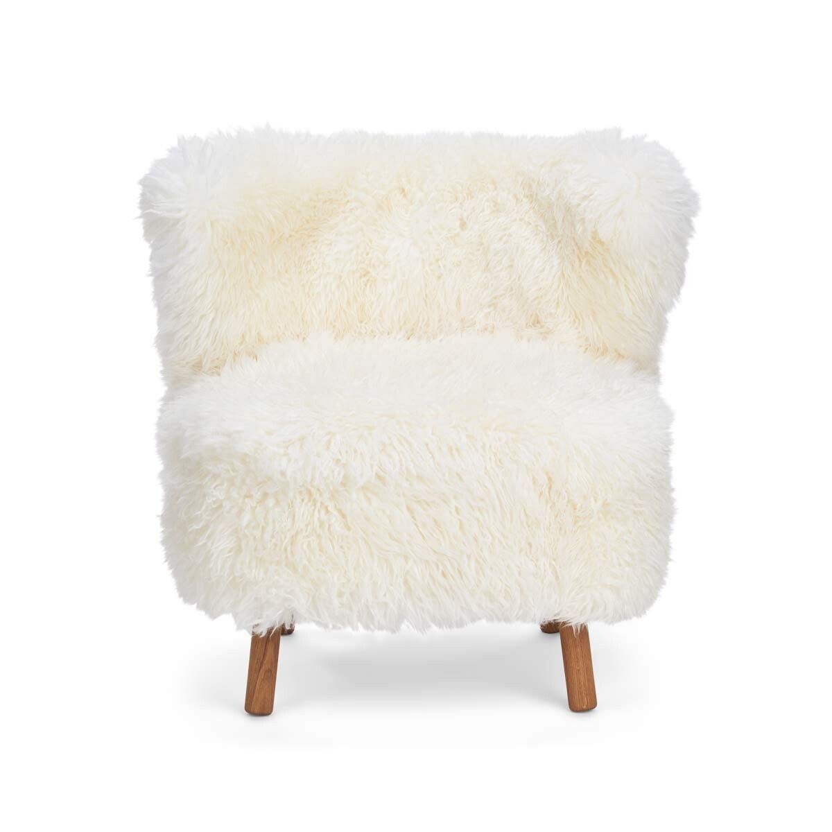 Emil Lounge Chair | Langhåret Snehvid