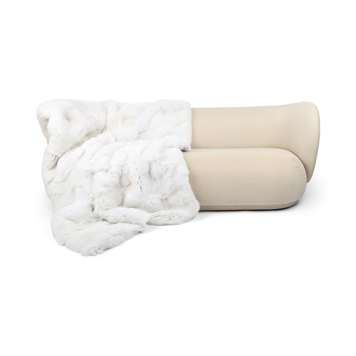 Premium tæppe af ræv | Bagside af kashmir | Arctic/Marble Fox | 140x200 cm