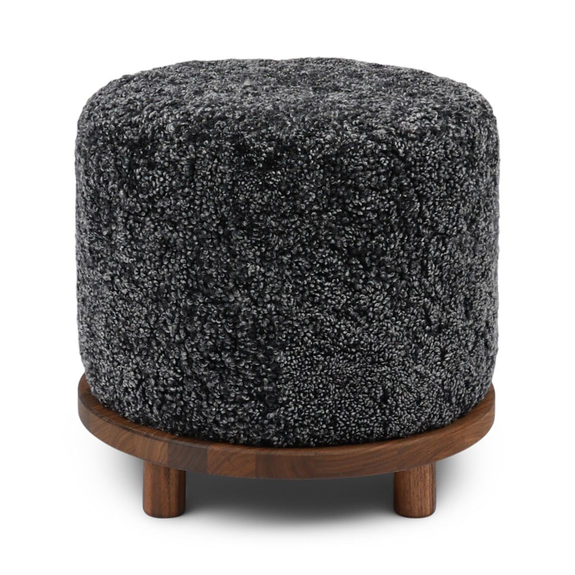Simon Puf | Korthåret | D46xH42 cm Antracitgrå