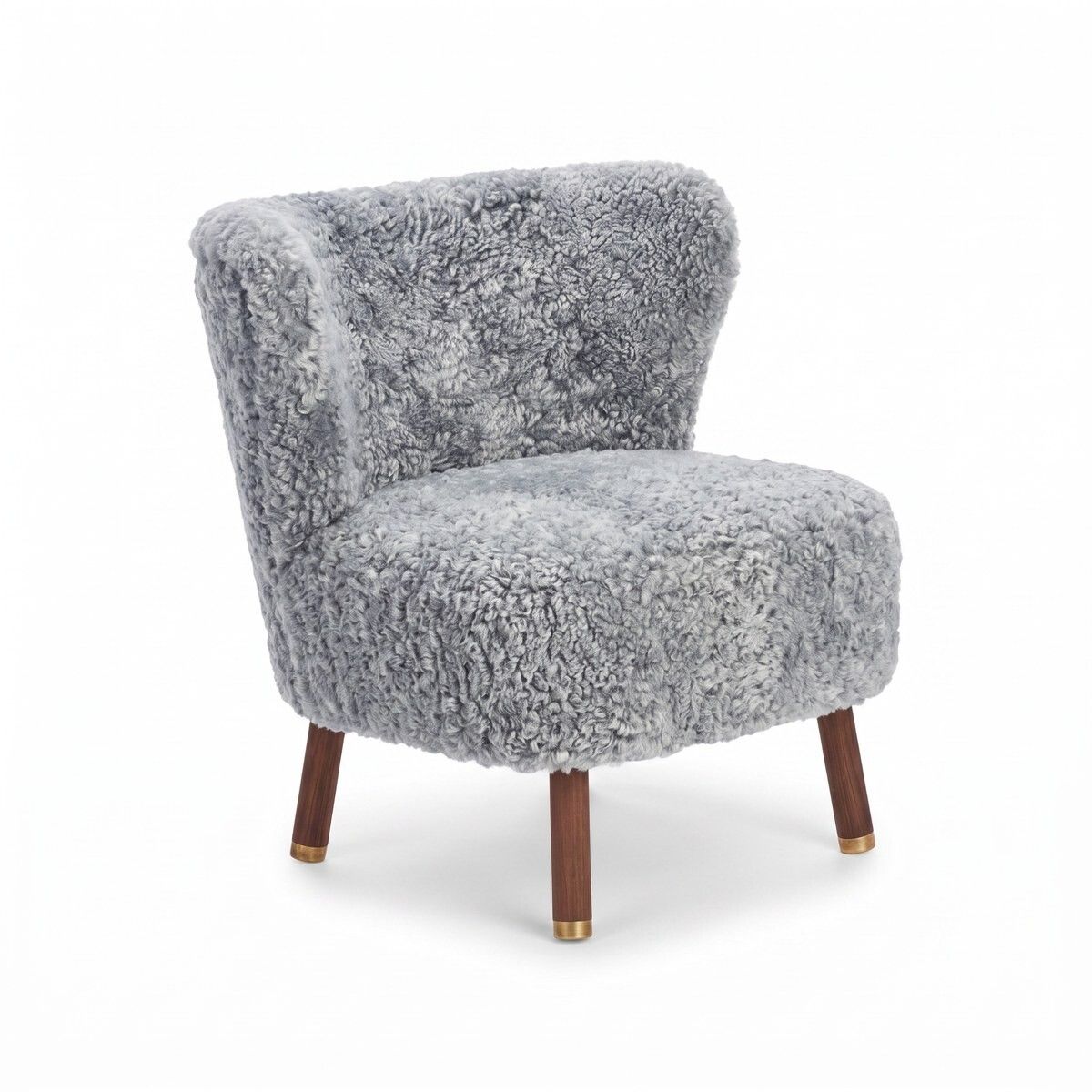 Emil Lounge Chair | Korthåret Lysegrå