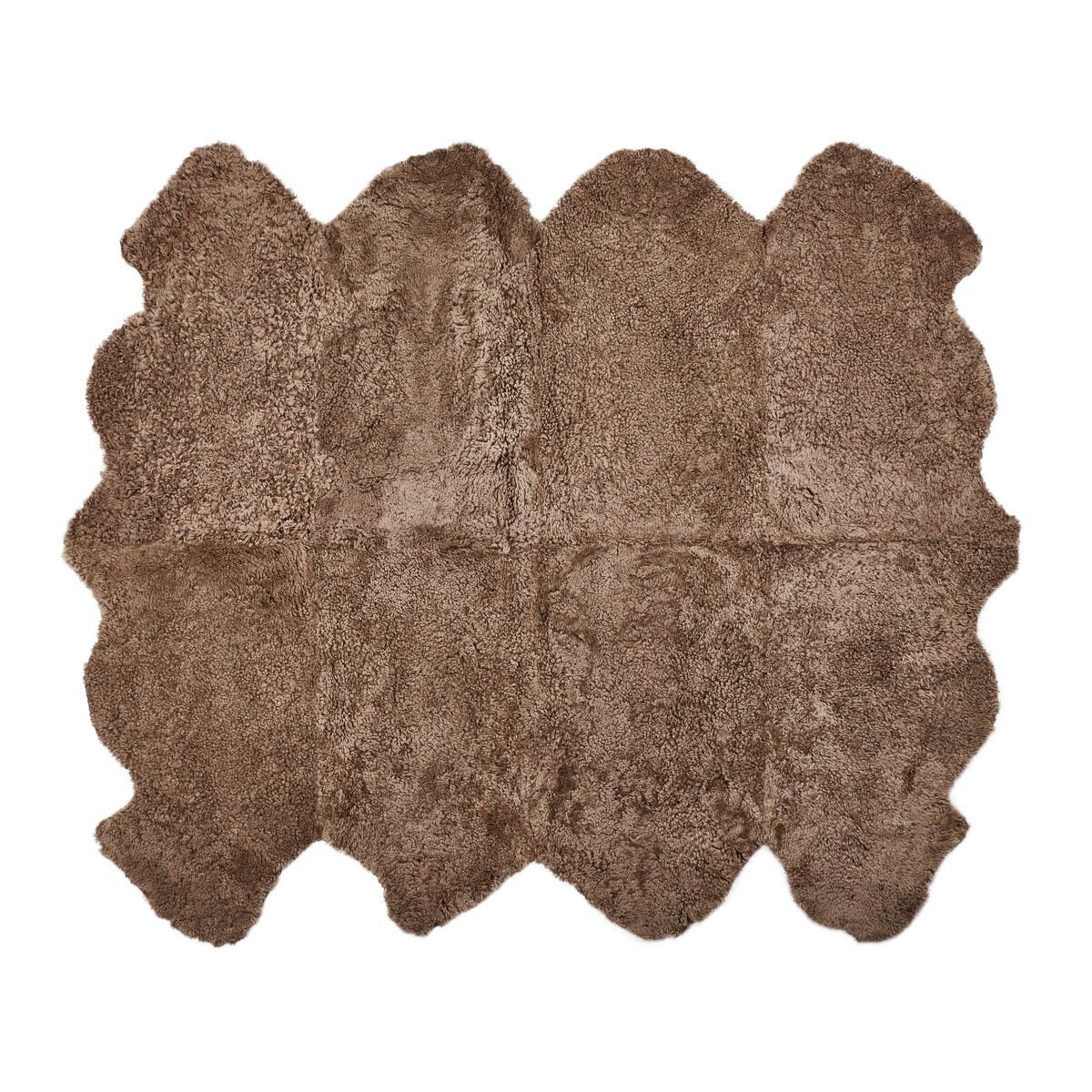 Lammeskindstæppe | Korthåret | New Zealand | 180x214 cm Taupe