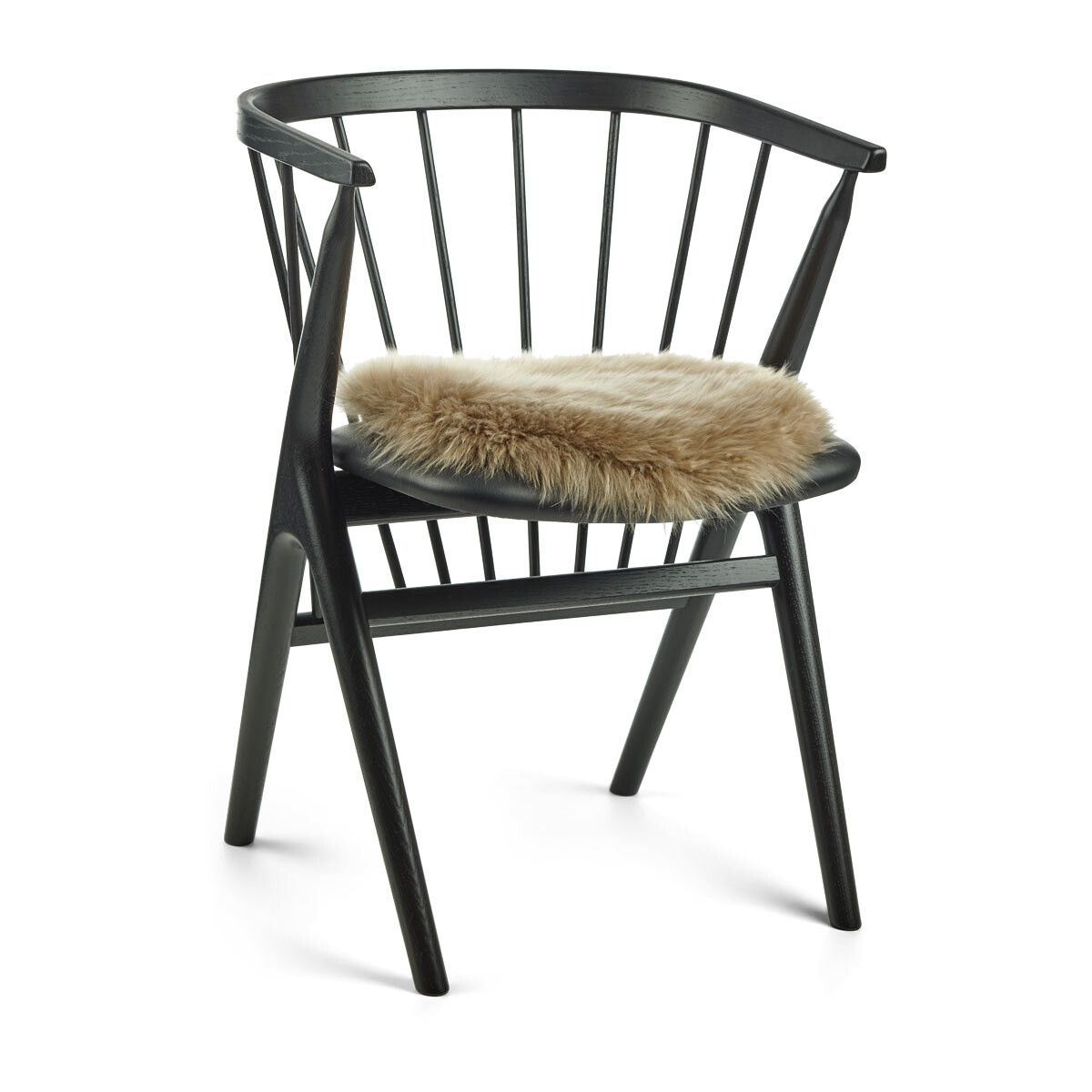 Sædehynde | Langhåret | New Zealand | Ø38 cm Taupe
