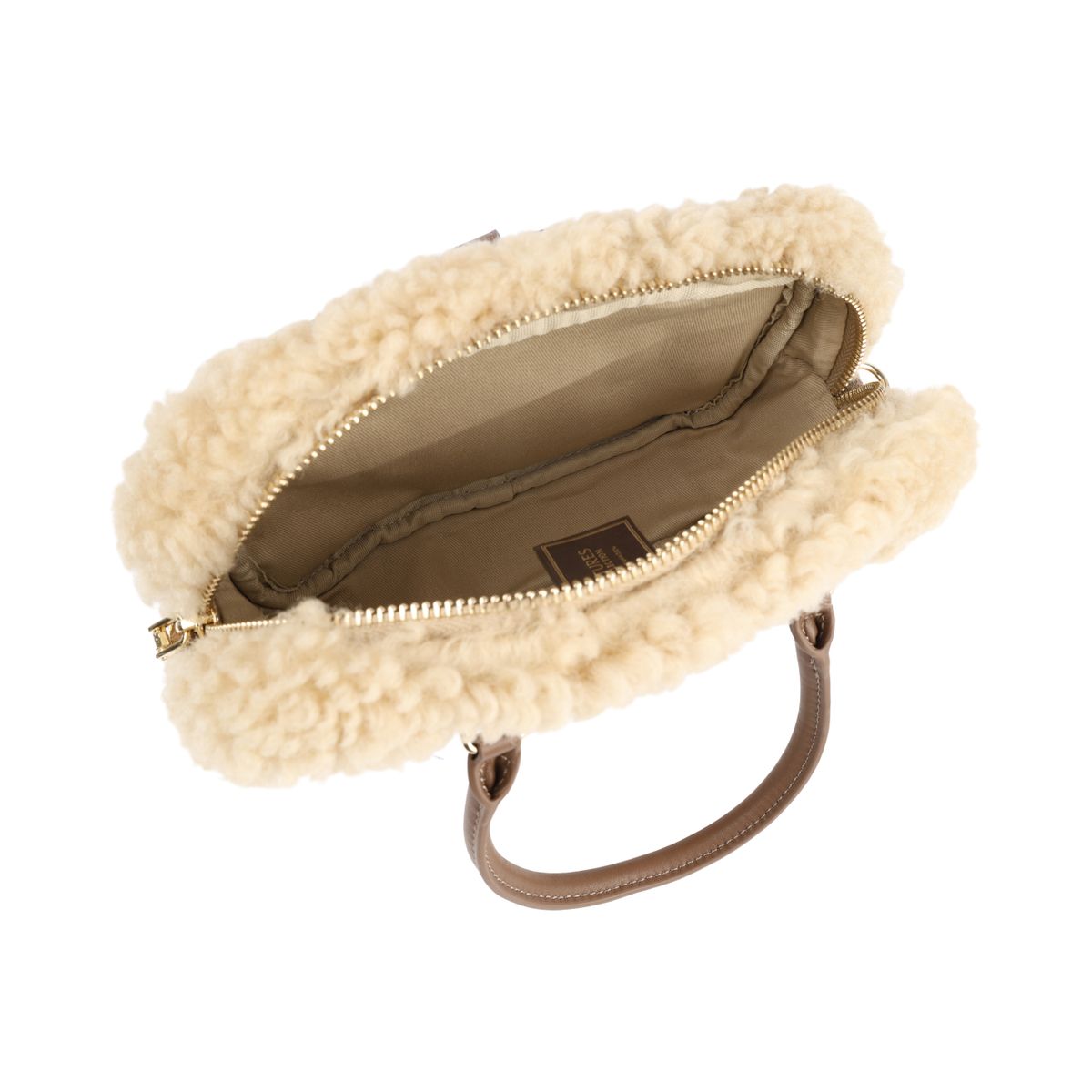 Chloe Bowlingtaske | Lammeskind Beige