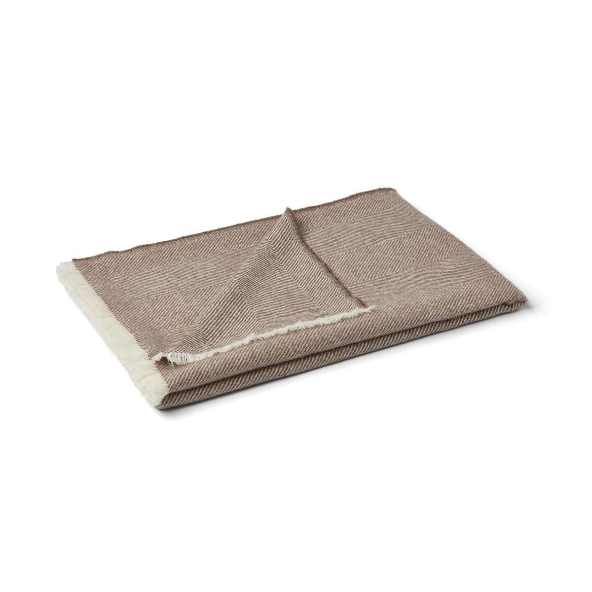 Sidsley uldplaid | 100% baby alpakauld Mørk Brun