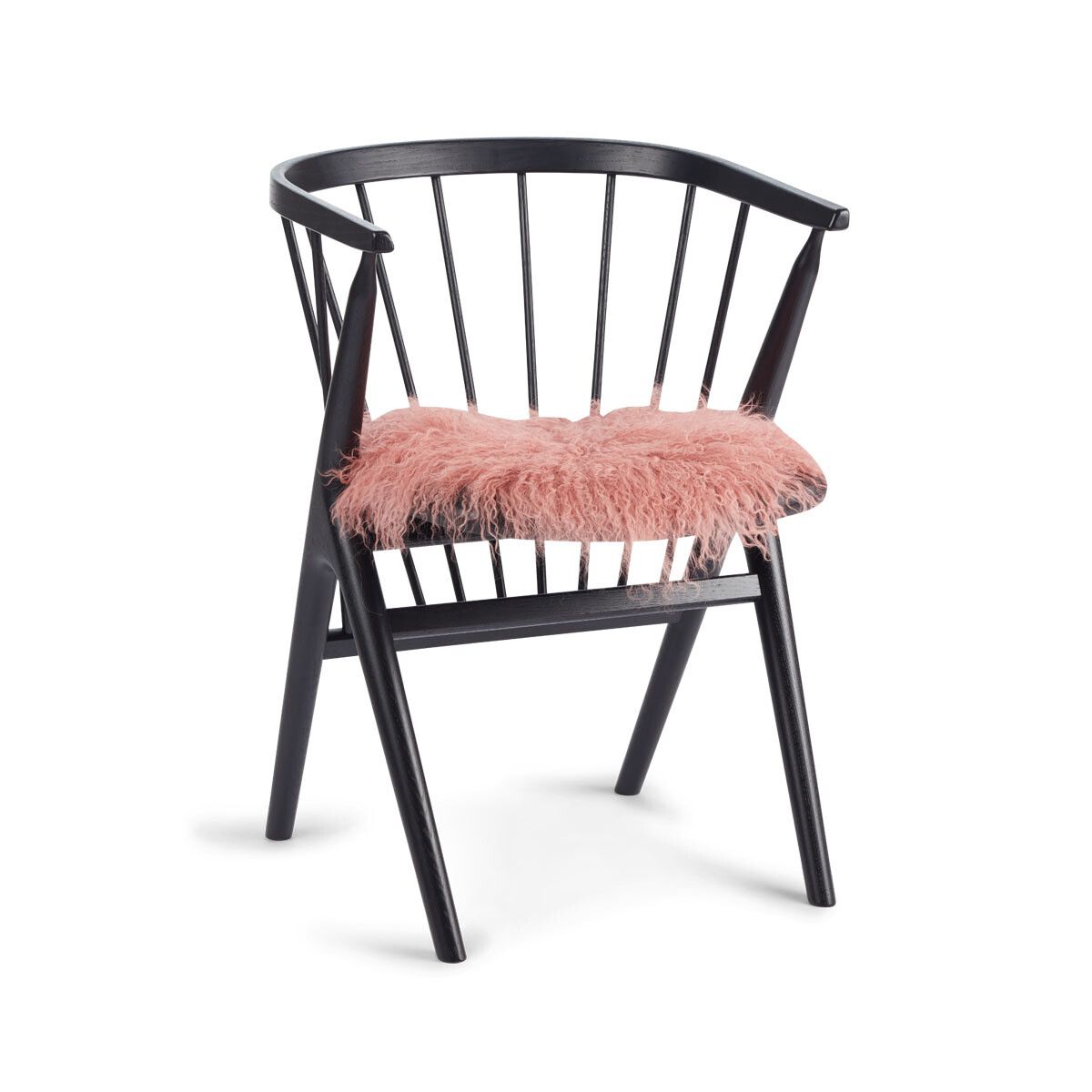 Sædehynde | Krøllet | Tibet | Ø38 cm Gammelrosa