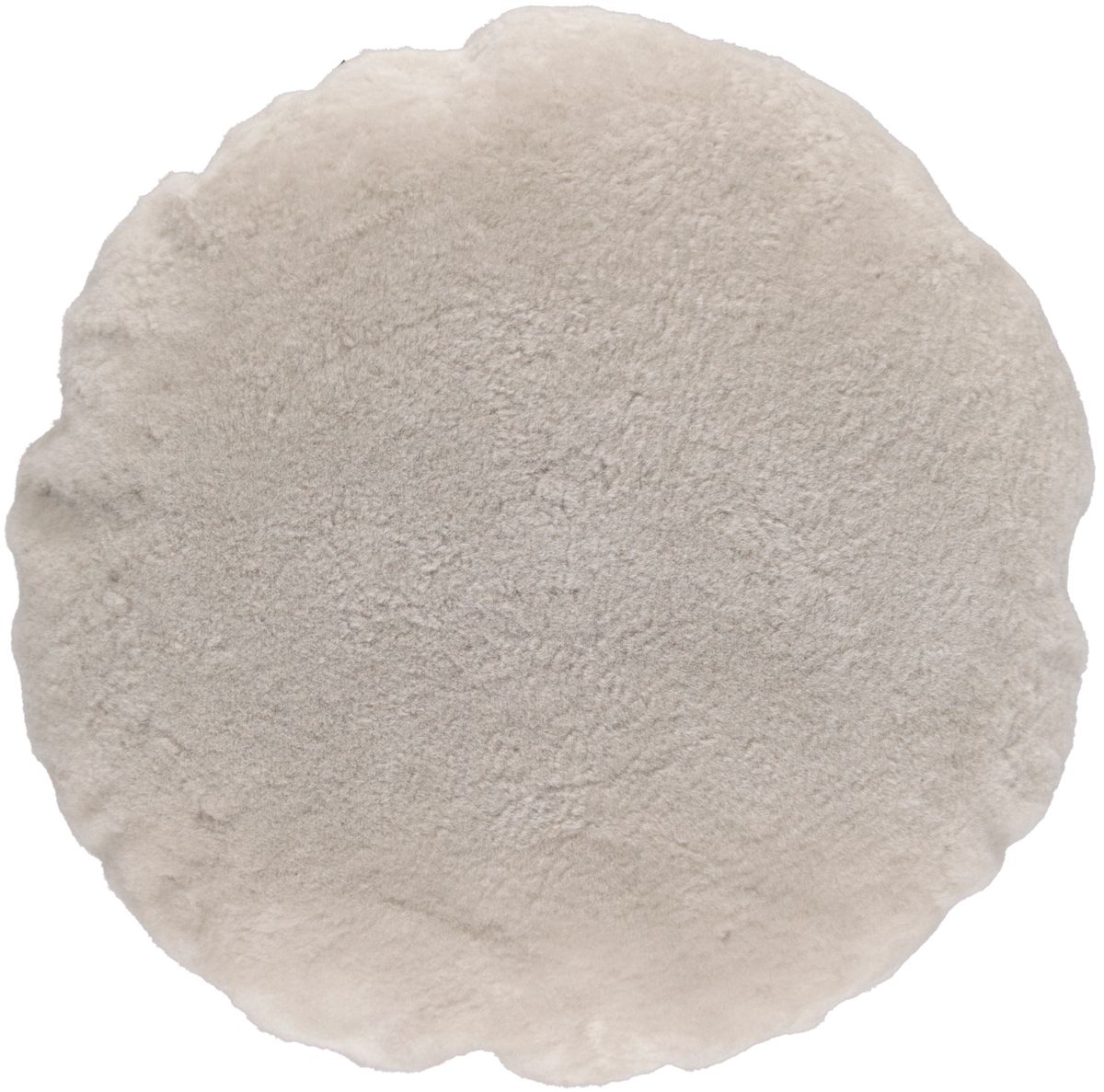 Lammeskindspude | Velvet | Moccasin | Dobbeltsidet | Ø45 cm & Ø62 cm Grå Sand