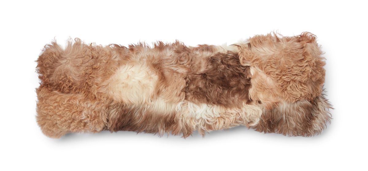 Lammeskindspude | Toscana | Dobbeltsidet Brun / Beige Mix