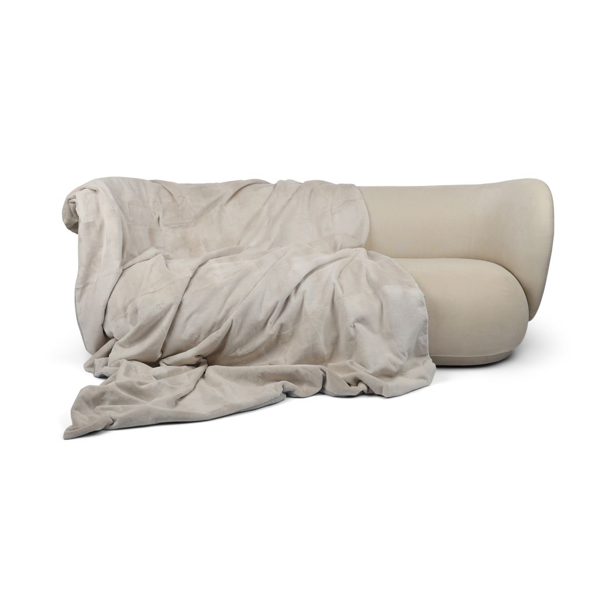 Minkplaid | Cashmerebagside | Perle | 235x162 cm Pearl