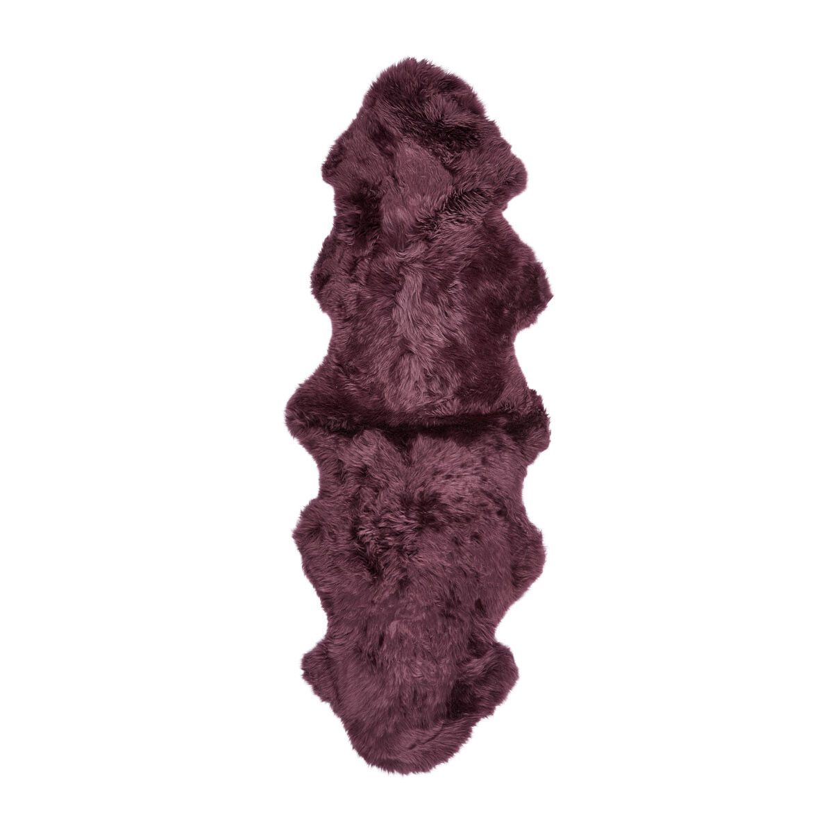 Lammeskind | Langhåret | New Zealand | 180x60 cm Aubergine