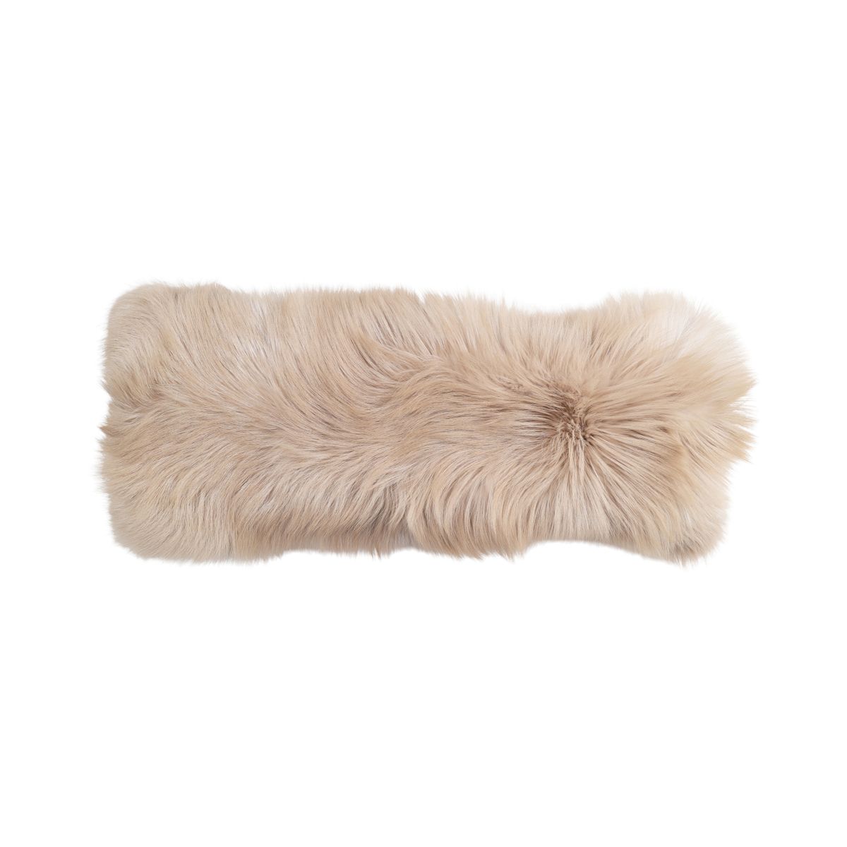 Premium Rævepude | Cashmere Bagside | Norge | Latte | 30x75 cm