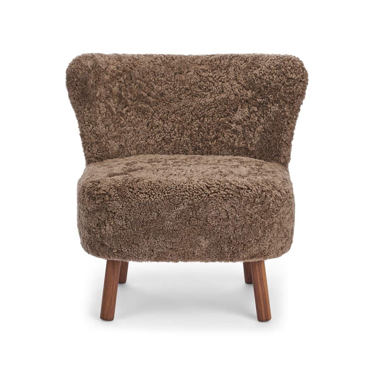 Emil Lounge Chair | Korthåret Lysebrun