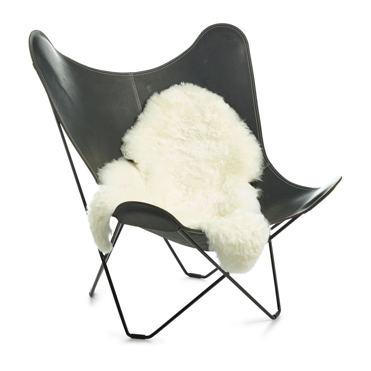 Lammeskind | Korthåret | Island | 90-100x60 cm Naturhvid