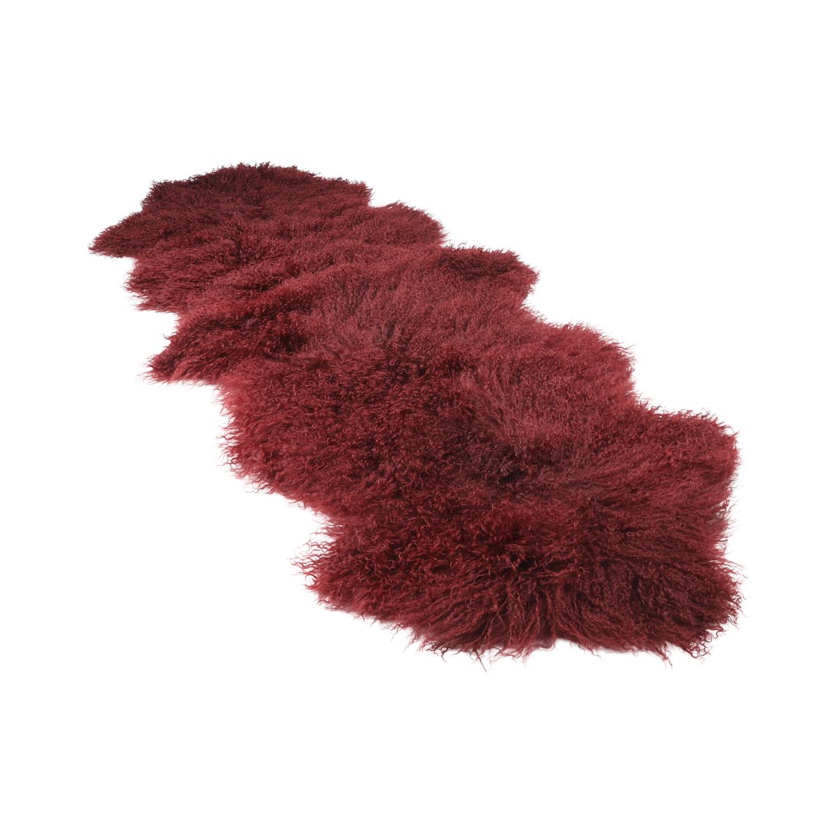 Dobbelt lammeskind | Tibet | 150x55 cm Bordeaux
