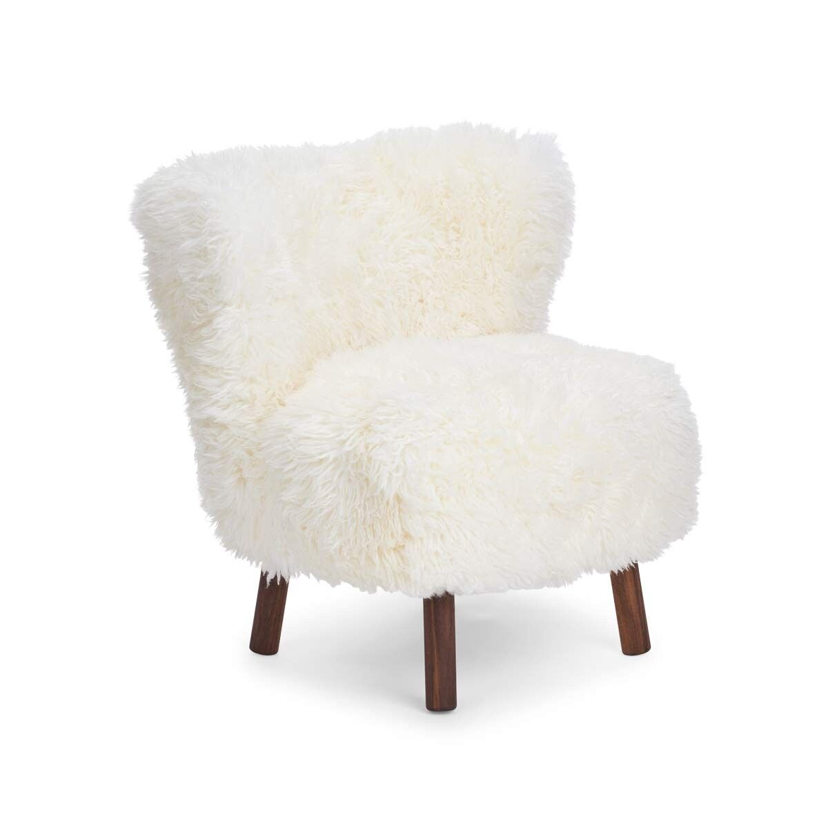 Emily Lounge Chair | Langhåret Snehvid
