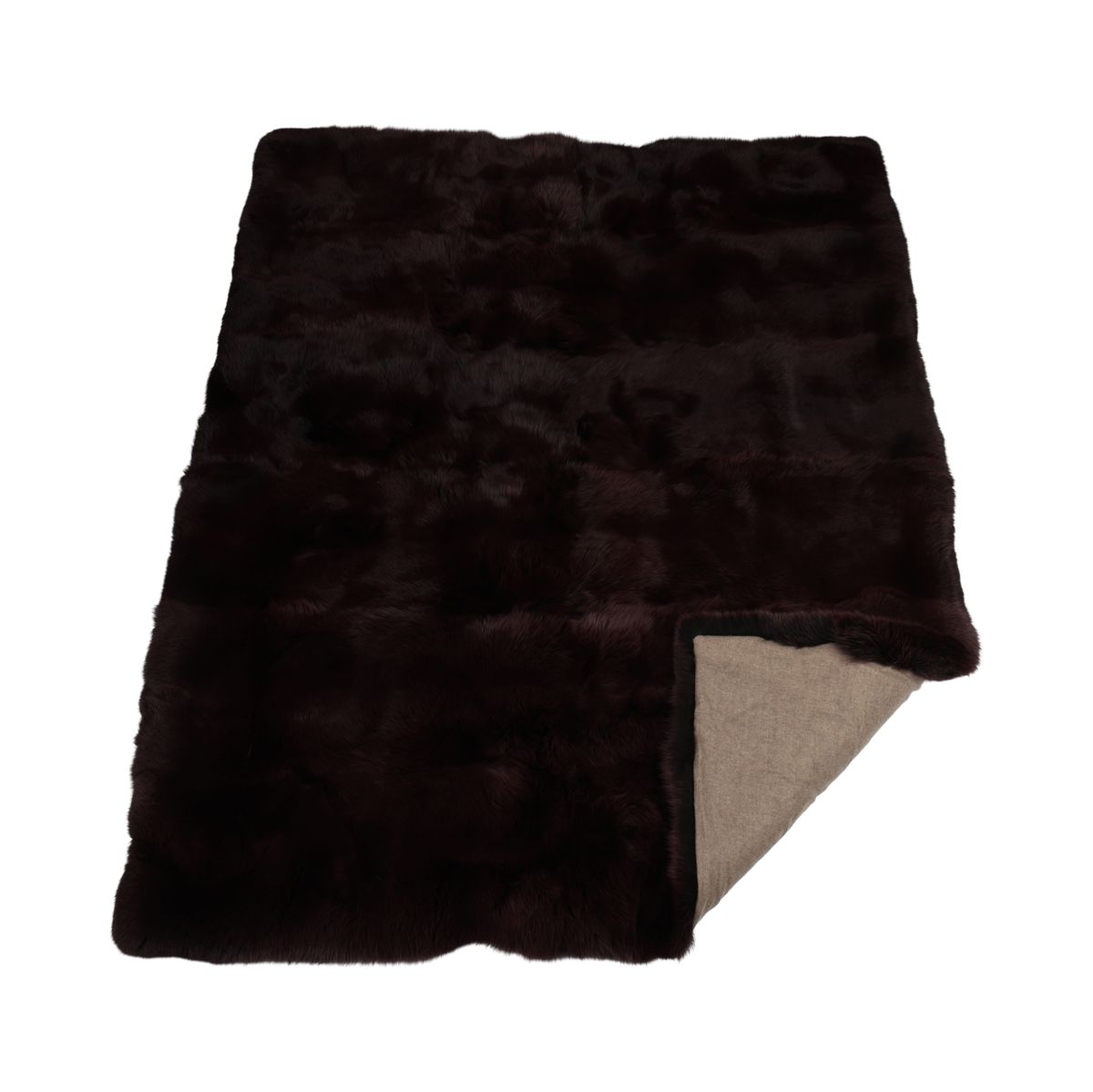 Premium ræveplaid | Cashmerebagside | Lilla | 200x170 cm