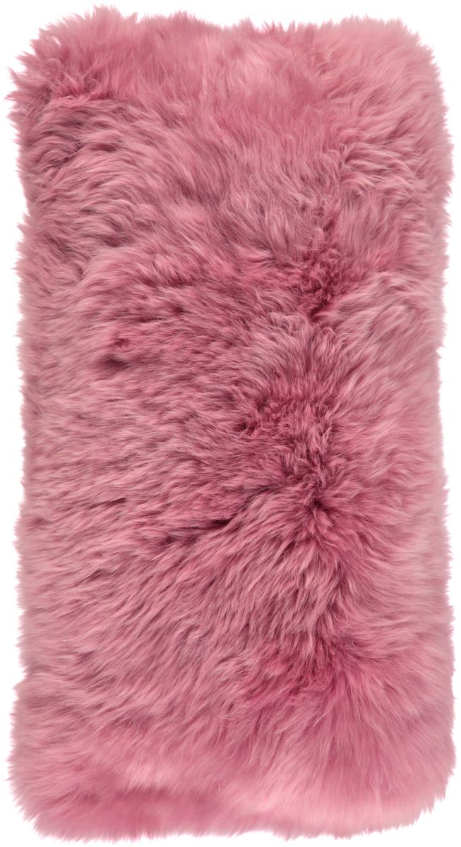 Lammeskindpude | Langhåret | New Zealand | 28x56 cm Malaga Pink