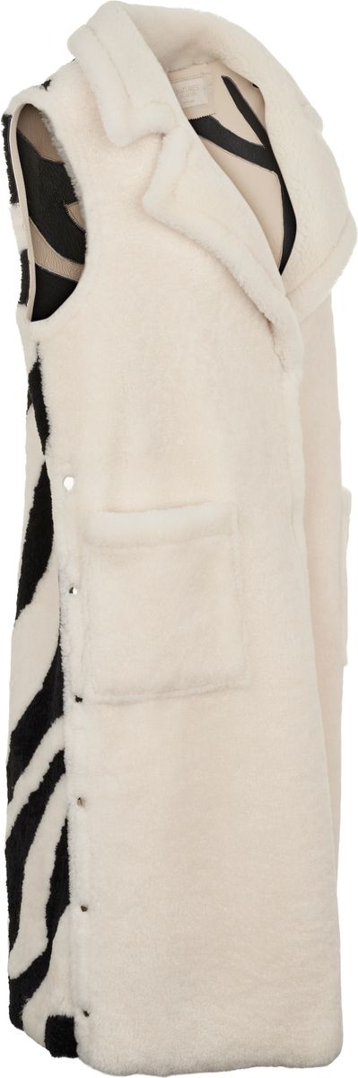 Raelynn Vest Zebraprint: Sort/Pearl
